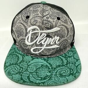 Dolly Noire Italy Hip Hop Hat Gray Green Paisley Snapback Cap Streetwear